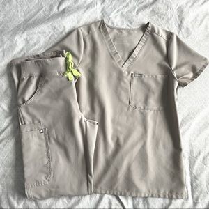 Figs Scrub Set - Slate - Catarina XS & Kade Pants XS/T